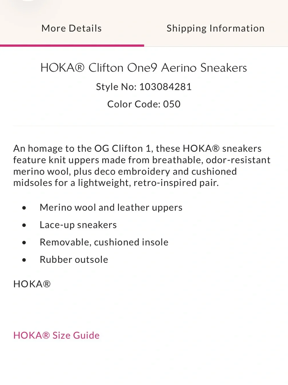 Hoka Clifton One9 Aerino Sneakers